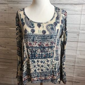 Anthro BirdCage Floral Print PaisleyPeasant Blouse